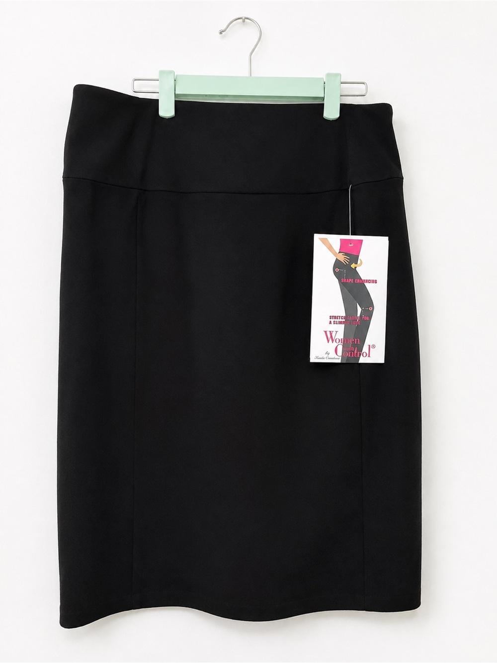 Black Women's Straight Skirt - Classic High-Waist Pencil SP
